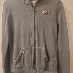 Hollister Gray Zip-Up Hoodie